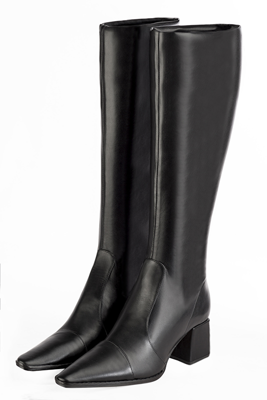 Bottes noires mollet fin hotsell